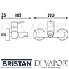 Bristan Prism Wall Mounted Bath Filler Dimensions
